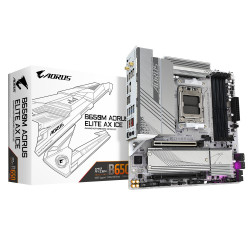 GIGABYTE B650M AORUS ELITE AX ICE Scheda madre - AMD Ryzen serie 9000, VRM a 12+2+2 fasi, fino a 8000 MHz DDR5 (OC), 1xPCIe 5.0