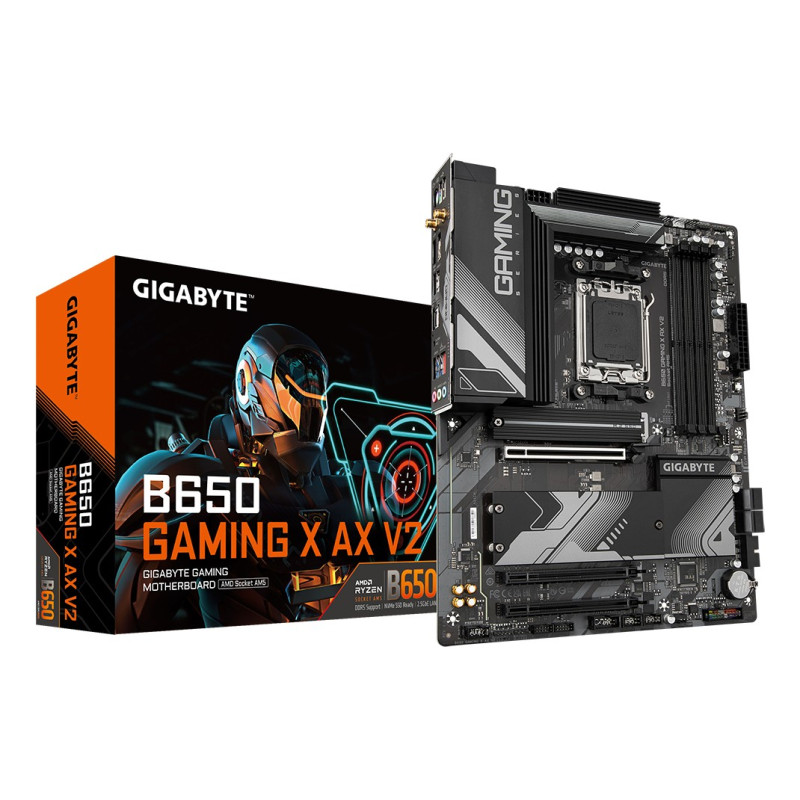 GIGABYTE B650 GAMING X AX V2 Scheda madre - AMD Ryzen serie 9000, VRM a 8+2+2 fasi, fino a 8000 MHz DDR5 (OC), 1xPCIe 5.0 +
