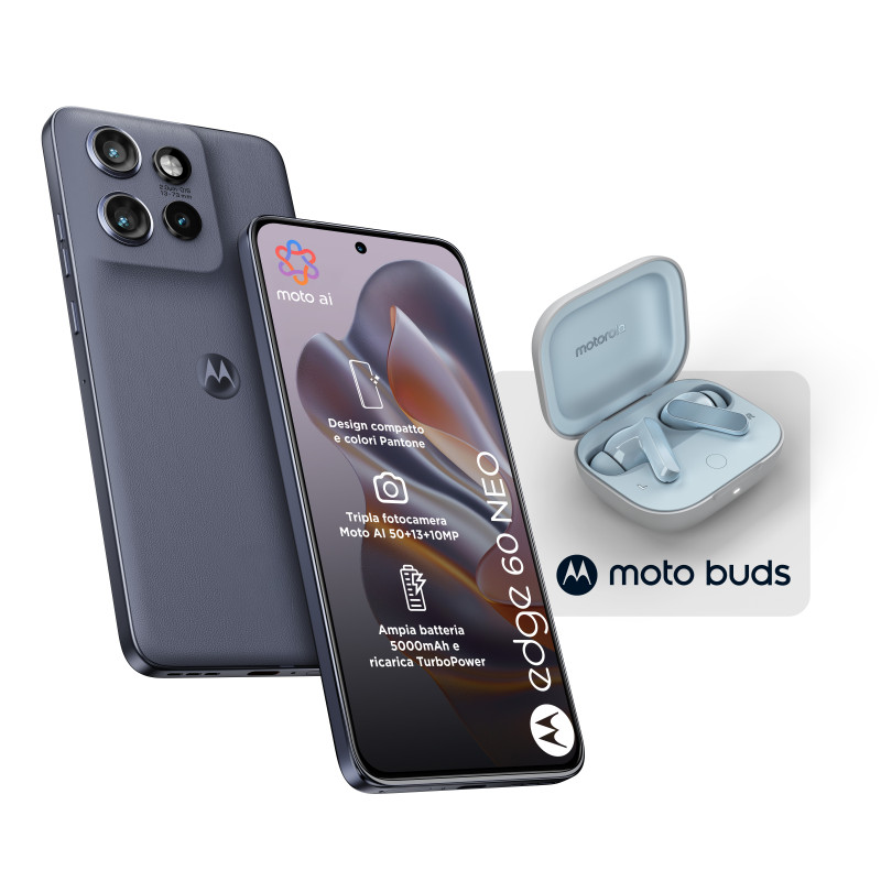 Motorola edge Pack 2x1 60 Neo 8 256 Grisaille + Moto Buds