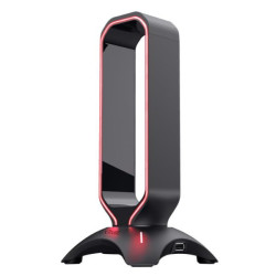 SUPPORTO PER CUFFIE RGB CON HUB USB - TRUST GXT 265 CINTAR - NERO (23647)