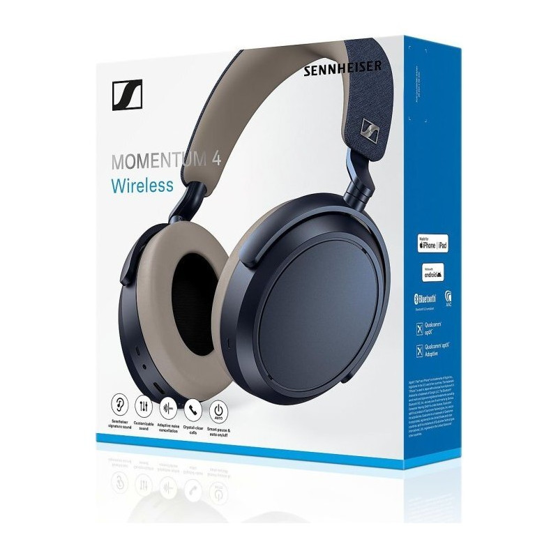 SENNHEISER MOMENTUM 4 DENIM CUFFIA BT CANCELLAZIONE RUMORE USB-C - M4AEBTDE (M4AEBTDE)