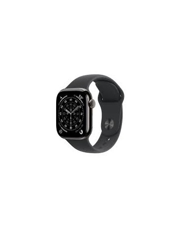 APPLE WATCH SERIES 11 GPS + CELLULAR 42MM SLATE TITANIUM CASE WITH BLACK SPORT BAND M/L MF8T4W