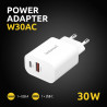 Intenso POWER ADAPTER USB-A USB-C 7803012 Universale Bianco AC Ricarica rapida Interno