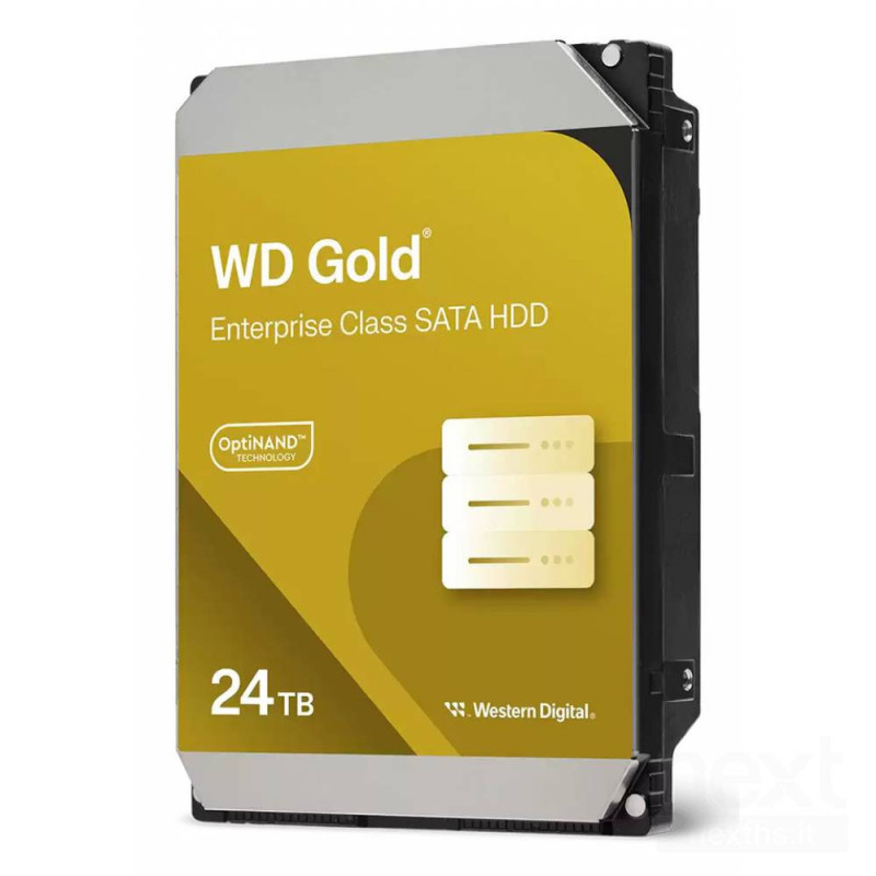 Western Digital Gold WD242KRYZ offre bcapacità/b di 24 TB e b7200 RPM/b. Ideale per applicazioni aziendali in ambito bserver/b.