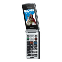 Brondi 10282060 cellulare 7,11 cm (2.8") 119 g Nero, Argento Telefono per anziani