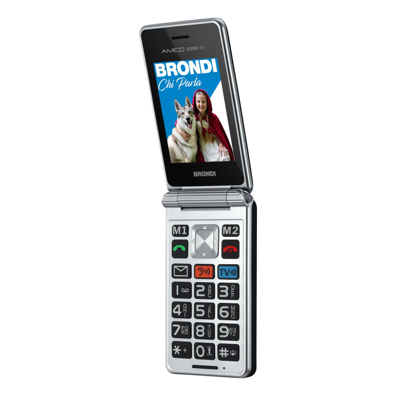 Brondi 10282060 cellulare 7,11 cm (2.8") 119 g Nero, Argento Telefono per anziani