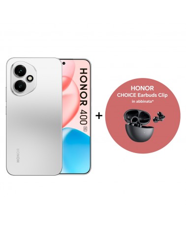 Honor 400 5G + EAR clip 16,6 cm (6.55") MagicOS 9.0 8 GB 512 GB 5300 mAh Argento