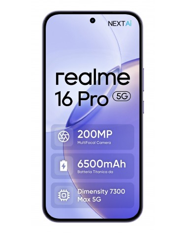 realme 16 Pro 17,3 cm (6.8") Doppia SIM 5G 8 GB 256 GB 6500 mAh Viola