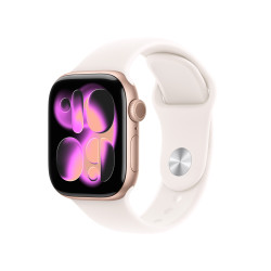 Apple Watch Series 11 GPS 42mm Cassa Alluminio Oro Rosa con Band Rosa Fard - M L
