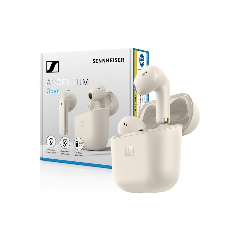 SENNHEISER ACCENTUM OPEN CREMA AURICOLARI TWS BLUETOOTH OPEN-EAR - OTW1C (OTW1C)