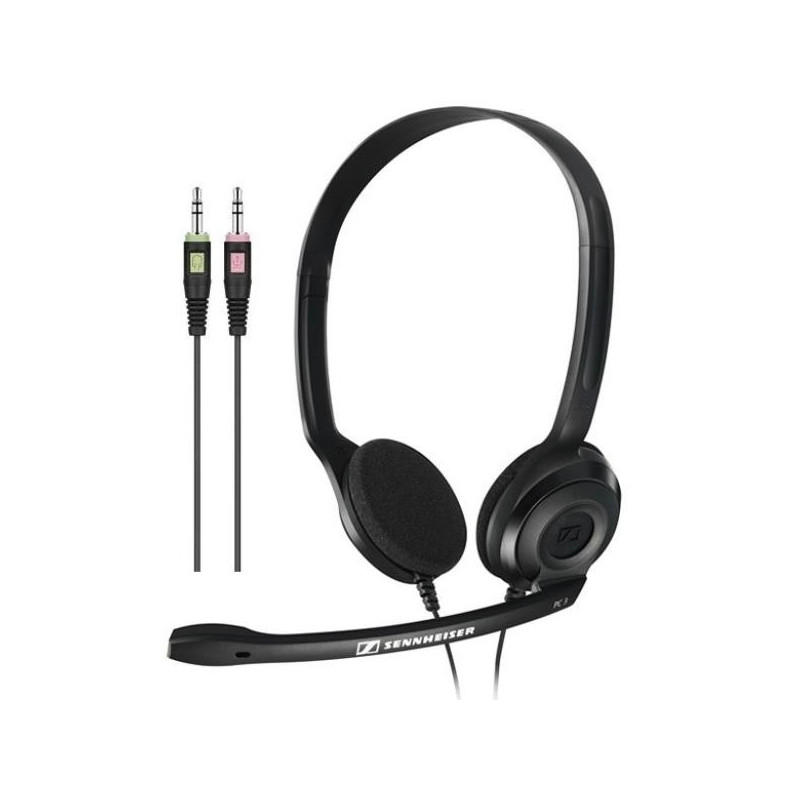 CUFFIA CON MICROFONO CON DOPPIO JACK 3,5MM (PC 3 CHAT) (PC 3 CHAT)