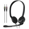 CUFFIA CON MICROFONO CON DOPPIO JACK 3,5MM (PC 3 CHAT) (PC 3 CHAT)