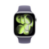 Apple Watch Series 11 GPS 46mm Cassa Alluminio Argento con Sport Band Viola Nebbia - S M