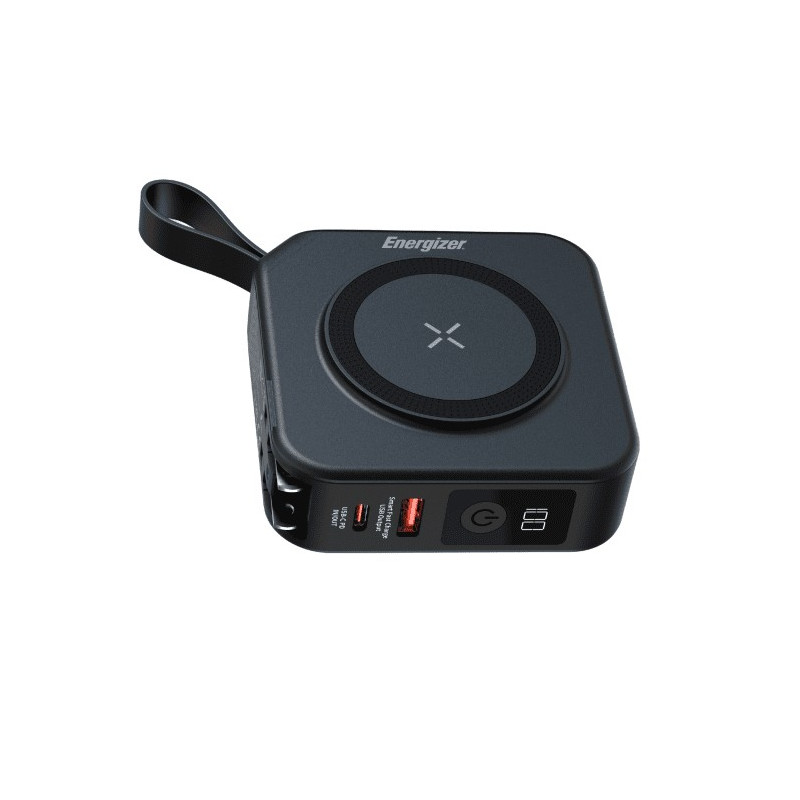 Energizer QM10001AC batteria portatile Polimeri di litio (LiPo) 10000 mAh Carica wireless Nero