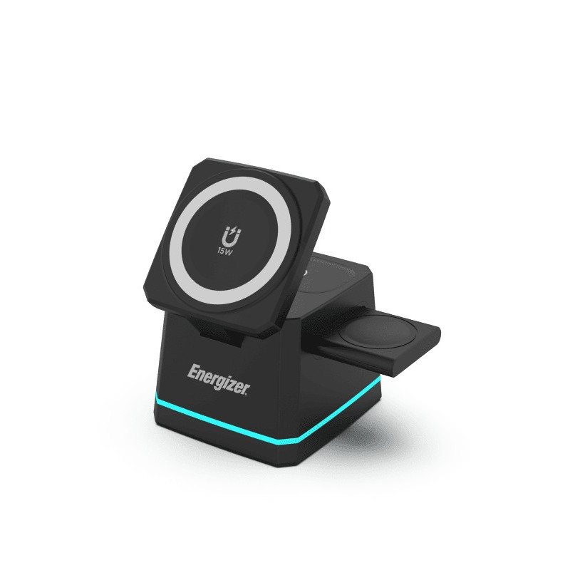 Energizer WCP307 Caricabatterie per dispositivi mobili Cuffie, Smartphone, Orologio intelligente Nero USB Carica wireless