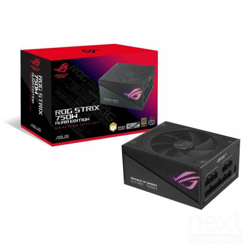 ASUS Rog Strix 750W Gold Aura Edition ARGB e' un alimentatore con potenza da 750W e certificazione Gold.