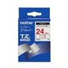 Brother Gloss Laminated Labelling Tape - 24mm, Red White nastro per etichettatrice TZ