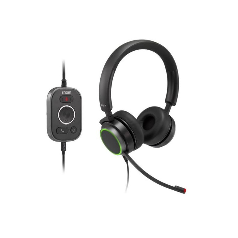 00004598 - SNOM Cuffie biauricolare A330D USB-A e jack 3.5mm (00004598)