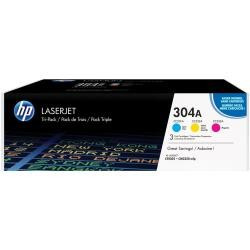 HP Confezione da 3 cartucce originali di toner ciano/magenta/giallo LaserJet HP 304A