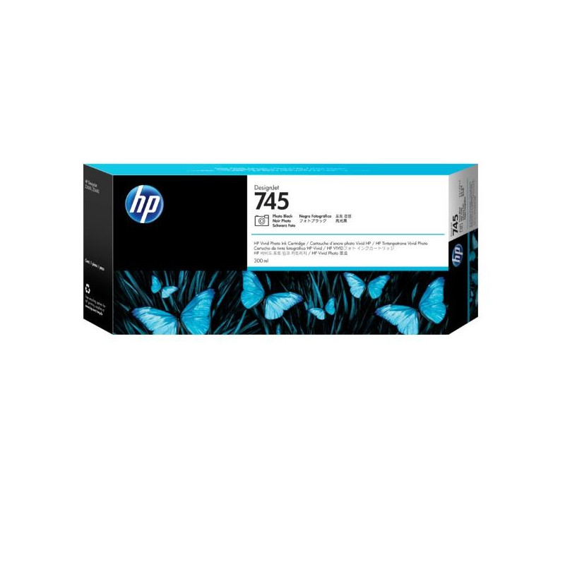 HP Cartuccia Inchiostro Nero Fotografico DesignJet HP 745, 300 ml