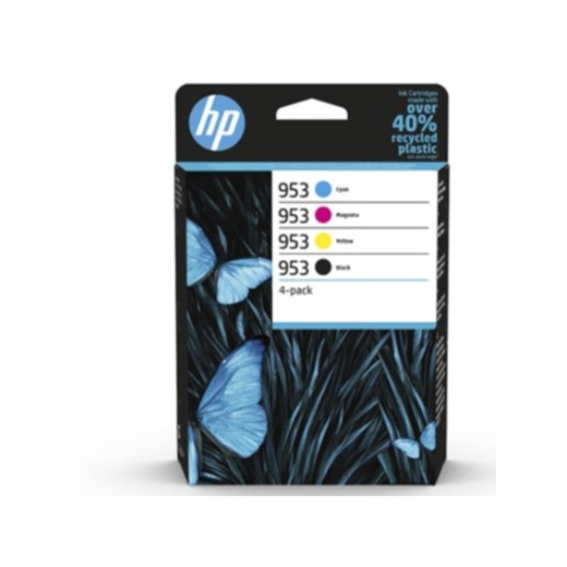 HP Confezione da 4 cartucce di inchiostro nero, ciano, magenta, giallo originali HP 953