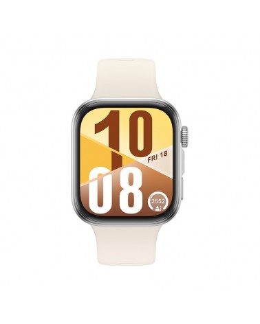 Huawei WATCH FIT 4, cassa in alluminio e cinturino bianco. Fino a 10 giorni di autonomia e compatibile con iOS e Android.