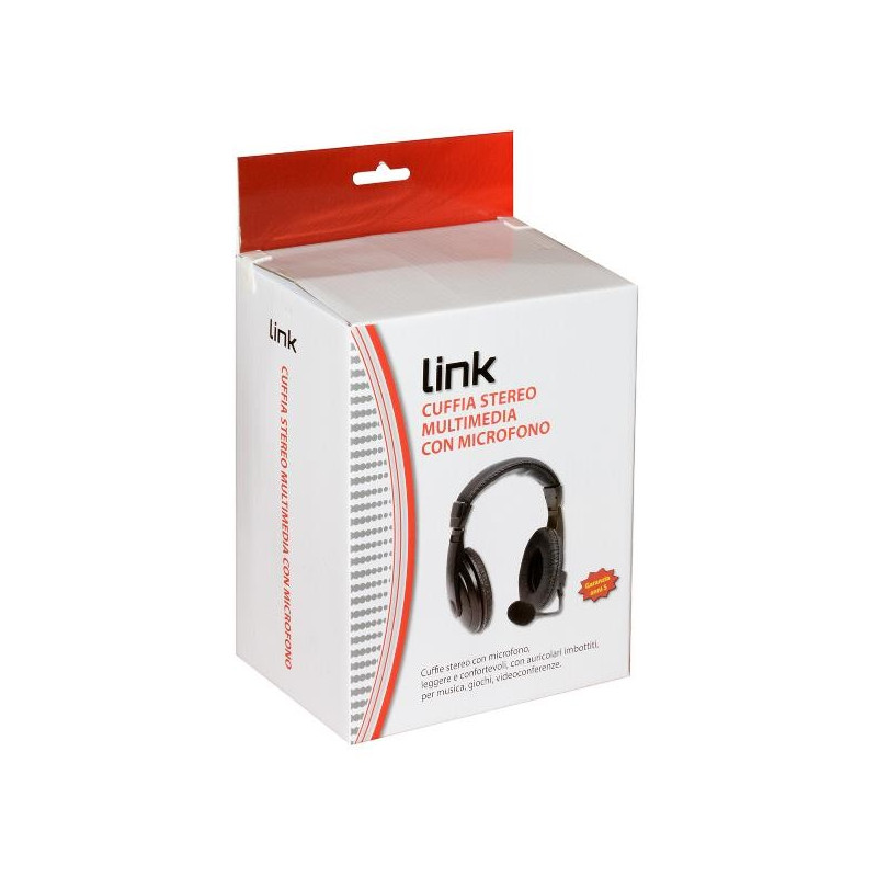 CUFFIA AUDIO CON MICROFONO ORIENTABILE CONNETTORE 1X3,5MM (LKHS1X35)