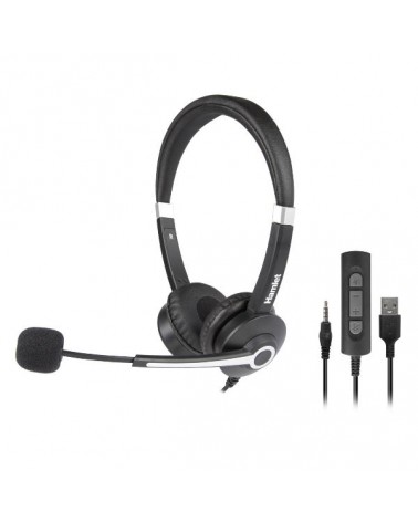 HHEADM-UJS RENOVA CUFFIA BI-AURALE CON MIC. COMBO USB + JACK 3.5mm + TELECOMANDO (HHEADM-U
