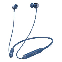 Lenovo HE15 Blue Wireless in-Ear Neckband Headphones with in-Built Mic