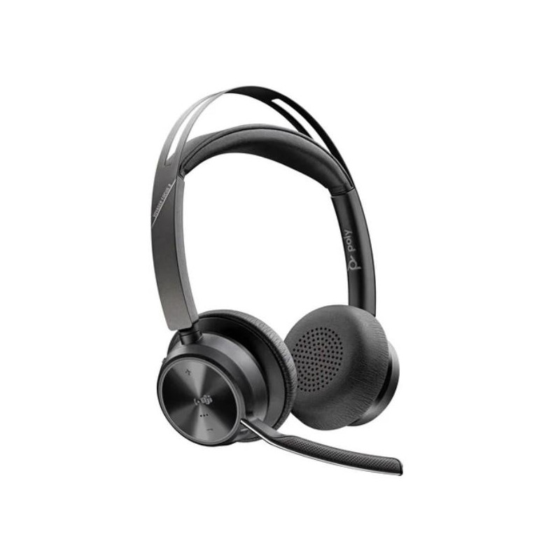 HP Poly Voyager Focus 2 Microsoft Teams Certified USB-C-C Headset +USB-C/A Adapter
