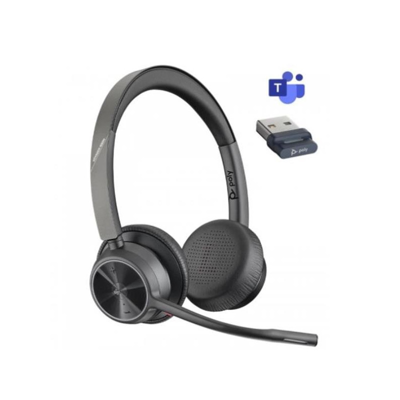 HP Poly Cuffie Poly Voyager 4320 USB-A + dongle BT700