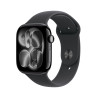 Apple Watch Series 11 GPS 46mm Cassa Alluminio Jet Black con Sport Band Nero - M L