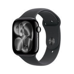 Apple Watch Series 11 GPS 46mm Cassa Alluminio Jet Black con Sport Band Nero - S M