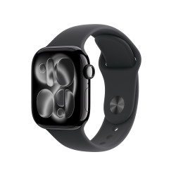 Apple Watch Series 11 GPS + Cellular 42mm Cassa Alluminio Jet Black con Sport Band Nero - S M