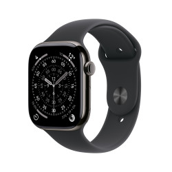 Apple Watch Series 11 GPS + Cellular 46mm Cassa Titanio Ardesia con Sport Band Nero - M L
