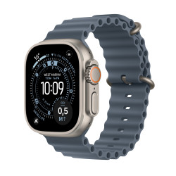 Apple Watch Ultra 3 GPS + Cellular 49mm Cassa Titanio con Cinturino Ocean Blu Salmastro