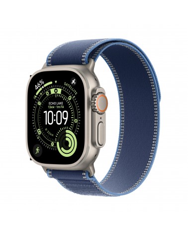 Apple Watch Ultra 3 GPS + Cellular 49mm Cassa Titanio con Trail Loop Blu Blu Acceso - S M