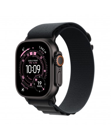 Apple Watch Ultra 3 GPS + Cellular 49mm Cassa Titanio Nero con Alpine Loop Nero- Large