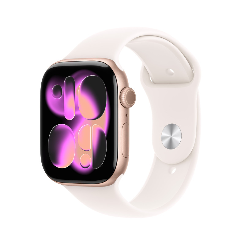Apple Watch Series 11 GPS 46mm Cassa Alluminio Oro Rosa con Band Rosa Fard - S M