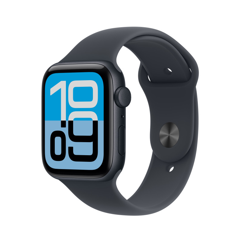 Apple Watch SE (3nd generation) SE 3 GPS 44mm Cassa Alluminio Mezzanotte con Sport Band Mezzanotte - S M