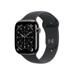 APPLE WATCH SERIES 11 GPS + CELLULAR 46MM SLATE TITANIUM CASE WITH BLACK SPORT BAND M/L MFD24W