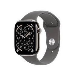 APPLE WATCH SERIES 11 GPS + CELLULAR 42MM NATURAL TITANIUM CASE WITH STONE GREY SPORT BAND M/L