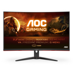 AOC G2 C32G2ZE BK Monitor PC 80 cm (31.5") 1920 x 1080 Pixel Full HD LED Nero, Rosso