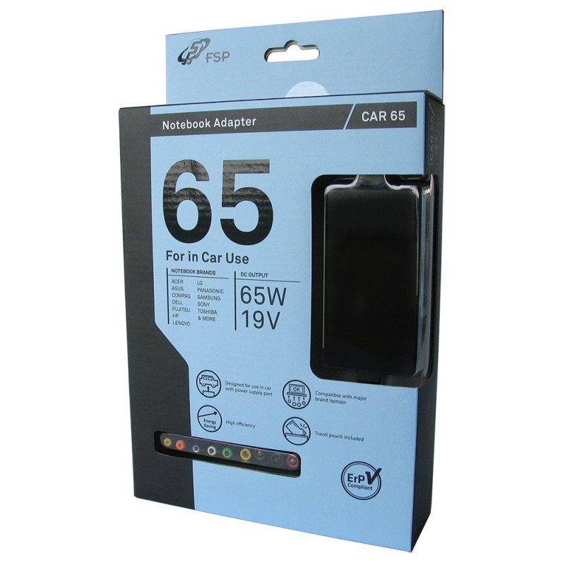 FSP Car 65 adattatore e invertitore Auto 65 W Nero
