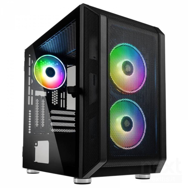 Kolink Citadel Mesh RGB e' un case mini tower con supporto per schede madri micro ATX e 4 slot di espansione