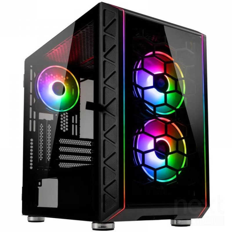 Kolink Citadel Glass SE ARGB e' un case mini tower con supporto per schede madri micro ATX e 4 slot di espansione