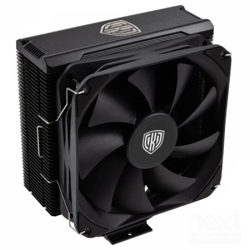 Kolink Umbra EX180 Black Edition raffredda efficacemente la CPU con un design a torre e ventola PWM da 120mm. Gestisce TDP fino
