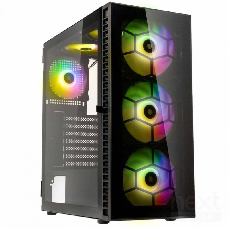 Kolink Observatory HF Glass Black ARGB Case è un case Midi Tower elegante con illuminazione ARGB e pannelli in vetro temperato.