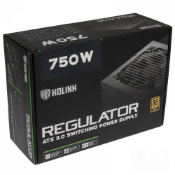 Kolink Regulator offre 750W di potenza con certificazione b80 PLUS Gold/b. Design modulare per un flusso d'aria ottimale e compa