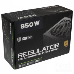 Kolink REGULATOR offre befficienza 80 Plus Gold/b e ATX 3.0. Il design modulare migliora il flusso d'aria. Ideale per bconfigura